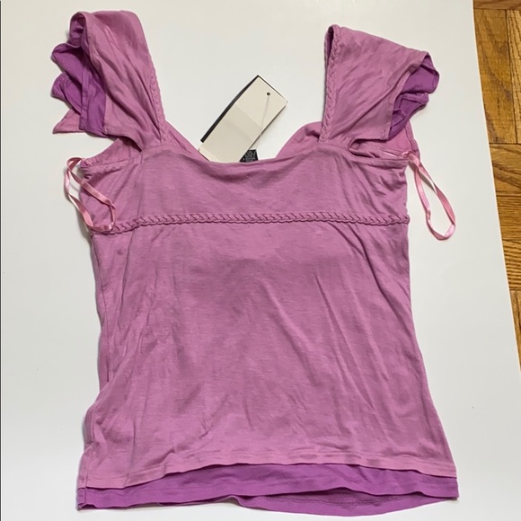 NWT Kenneth Cole purple short sleeve top size: S - Picture 6 of 8